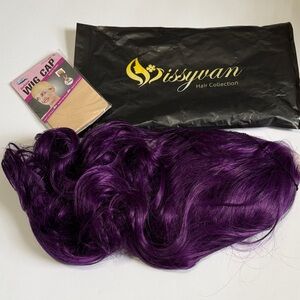 Missyvan Long Wavy Purple Wig - Women Hair